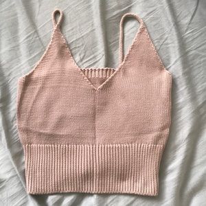 Blush/Pink Brandy Melville Luna Knit Tank